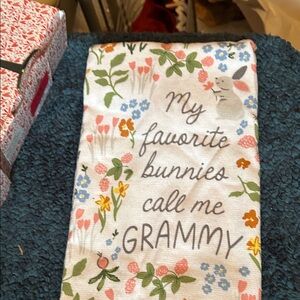 Shabby Chic Easter Floral Bunny Kitchen Towels, New W/O tags.